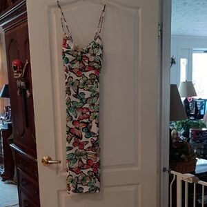 No Boundaries Colorful Butterfly Midi Dress